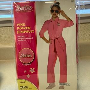 Gently used Barbie Pink Power Jumpsuit- Halloween Costume